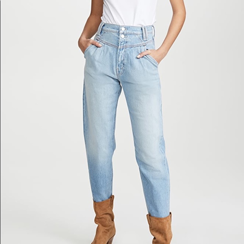 MOTHER SUPERIOR The Pleated High Waisted Jean 29